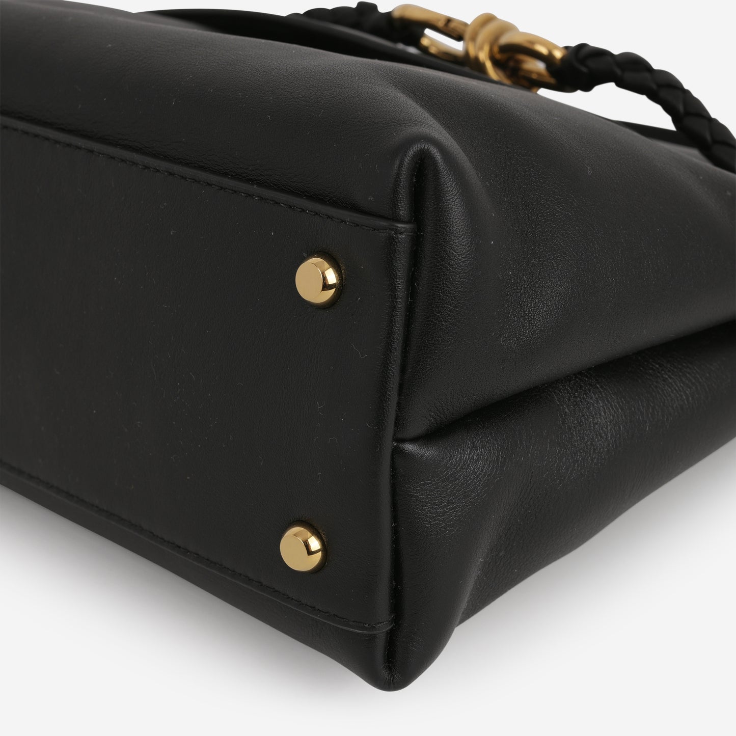 Bottega Small Ciao Ciao - Black Supple Calfskin | Gold Hardware