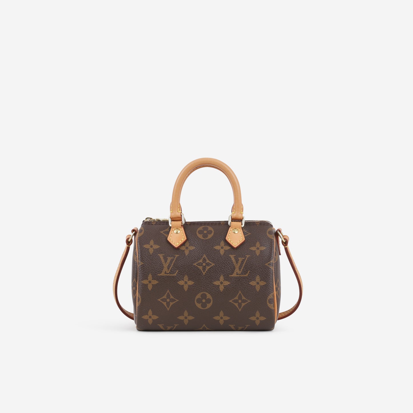 Louis Vuitton Nano Speedy Bandouliere - Monogram Canvas | Gold Hardware