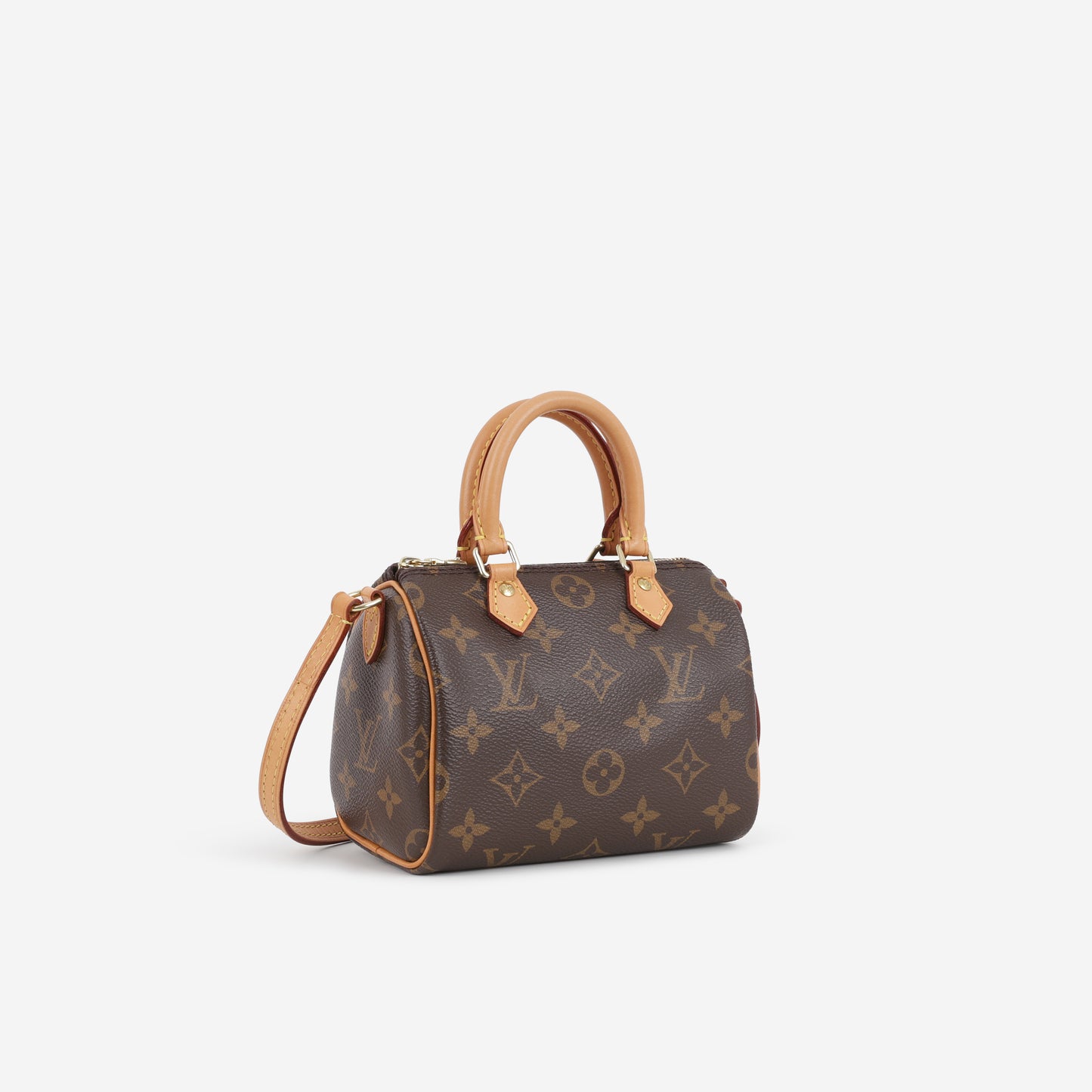 Louis Vuitton Nano Speedy Bandouliere - Monogram Canvas | Gold Hardware