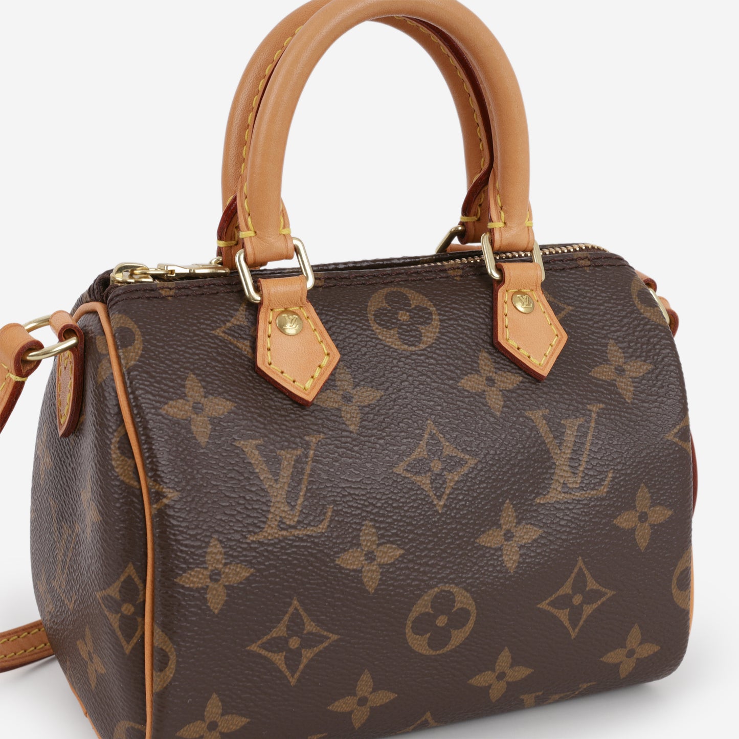 Louis Vuitton Nano Speedy Bandouliere - Monogram Canvas | Gold Hardware