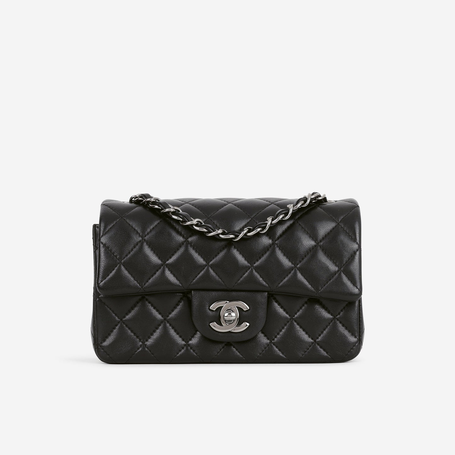 Chanel Mini Rectangular - Black Lambskin | Gunmetal Hardware