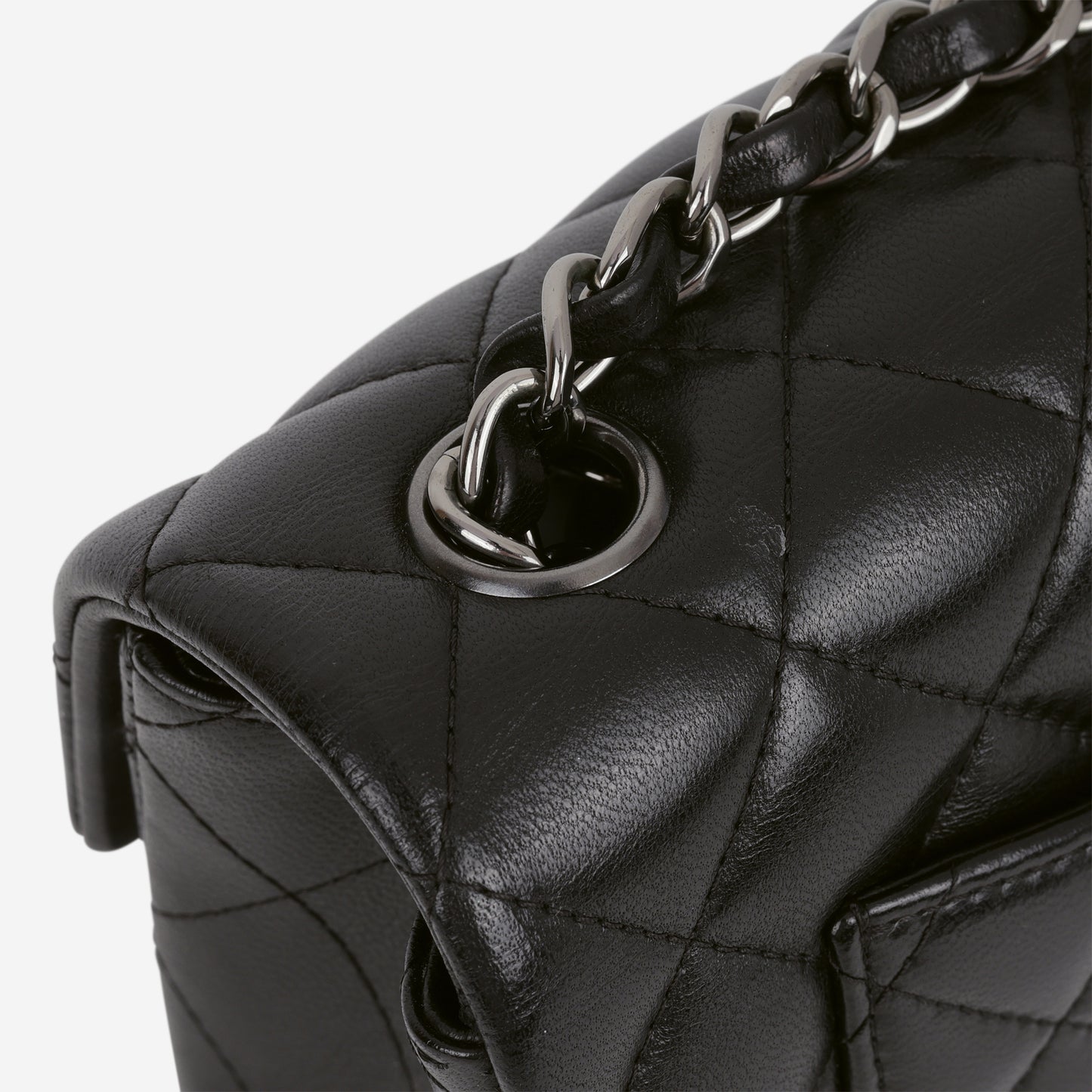 Chanel Mini Rectangular - Black Lambskin | Gunmetal Hardware