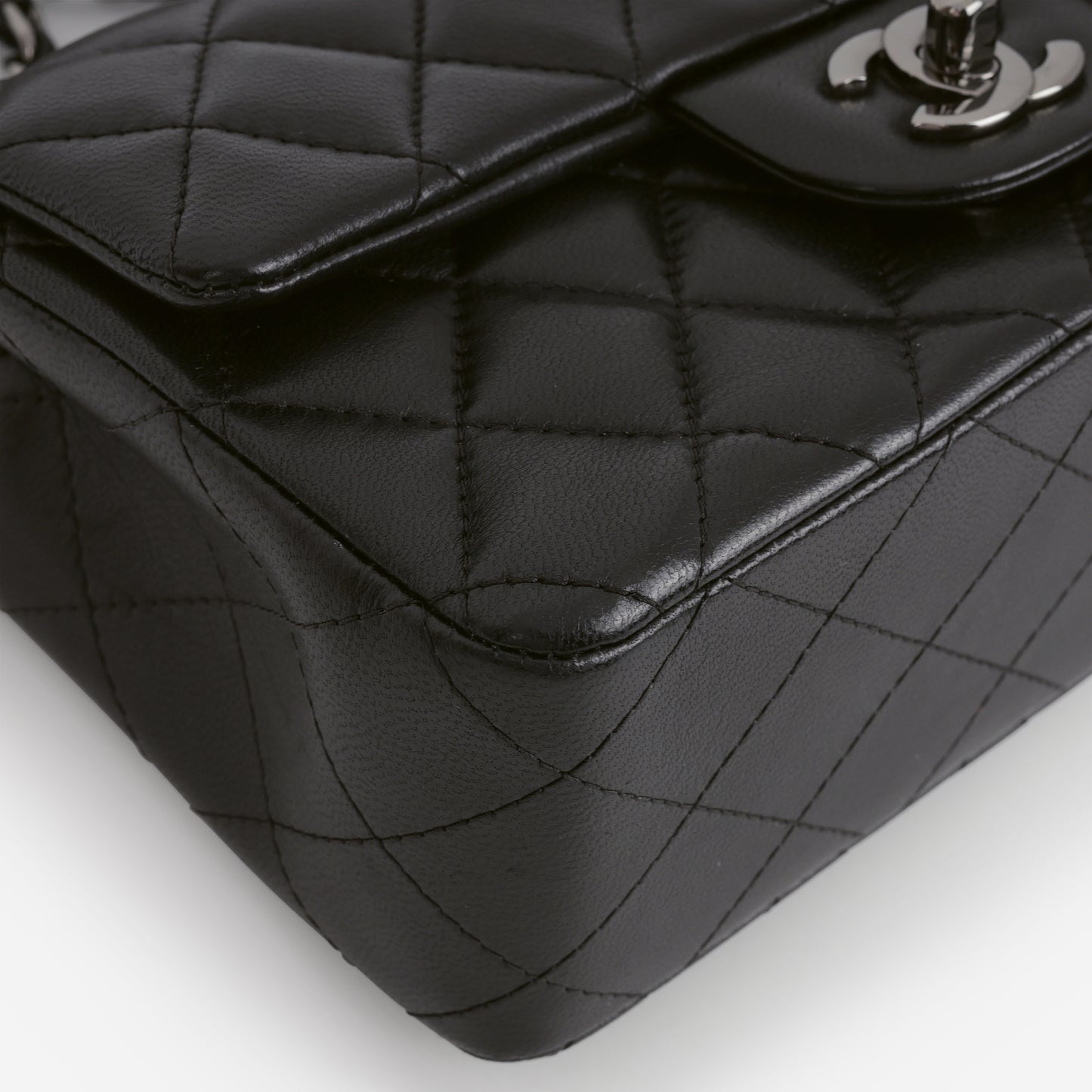 Chanel Mini Rectangular - Black Lambskin | Gunmetal Hardware