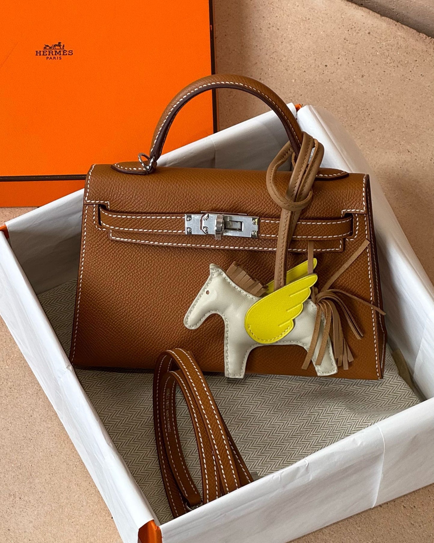 Hermès Mini Kelly - Gold Epsom | Palladium Hardware