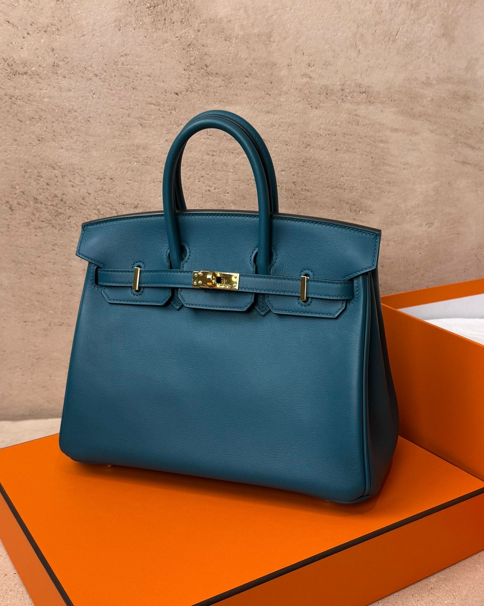 Hermès Birkin 25 - Vert Bosphore Swift | Gold hardware - Bagista