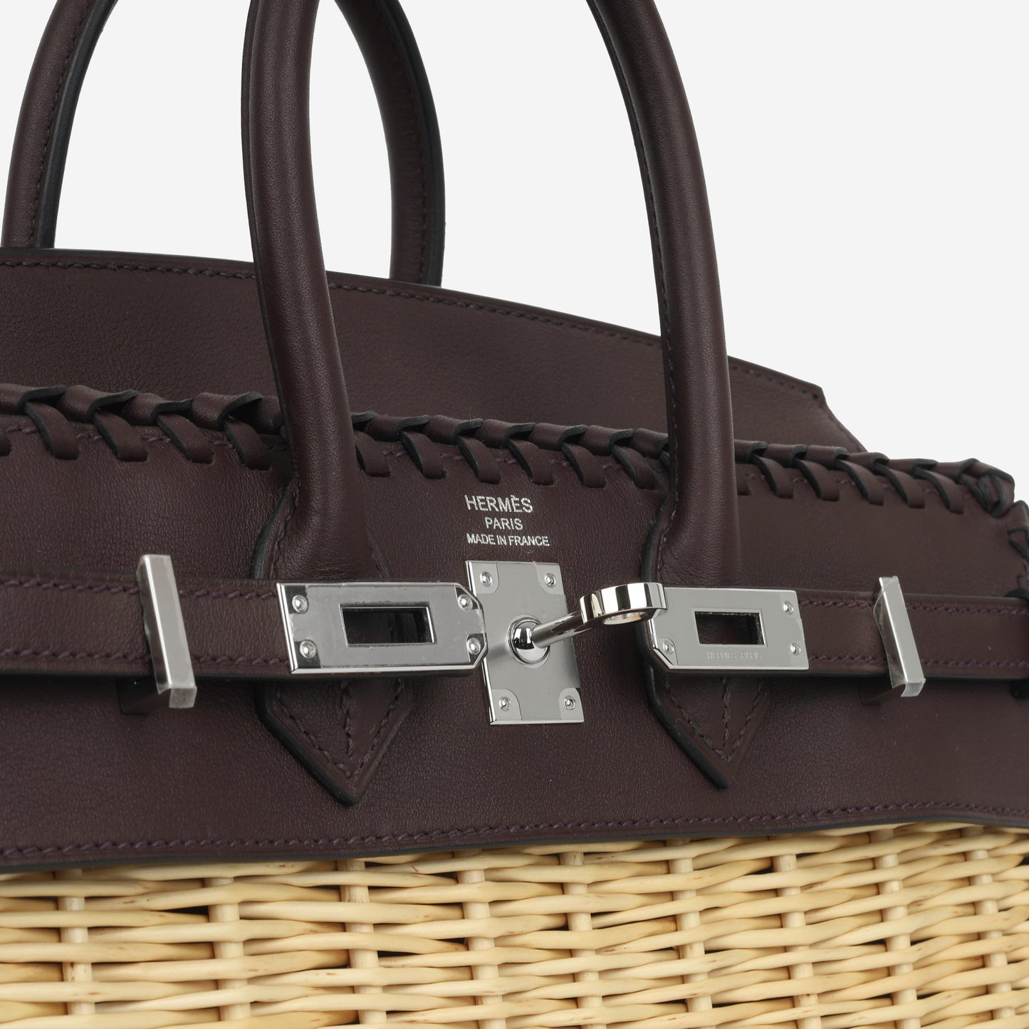 Picnic Birkin 25 Osier Wicker & Rouge Sellier