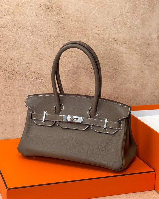 Hermès Shoulder Birkin 29 - Etoupe Evercolor | Palladium Hardware