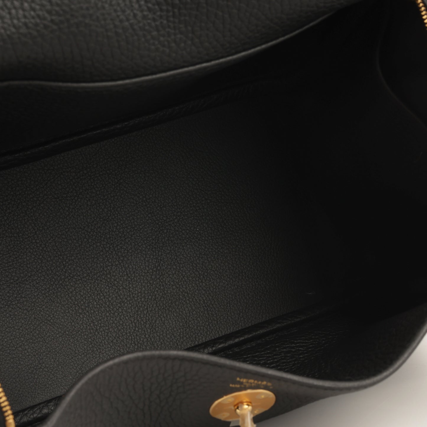 Hermès Lindy 26 - Noir Clemence | Gold Hardware