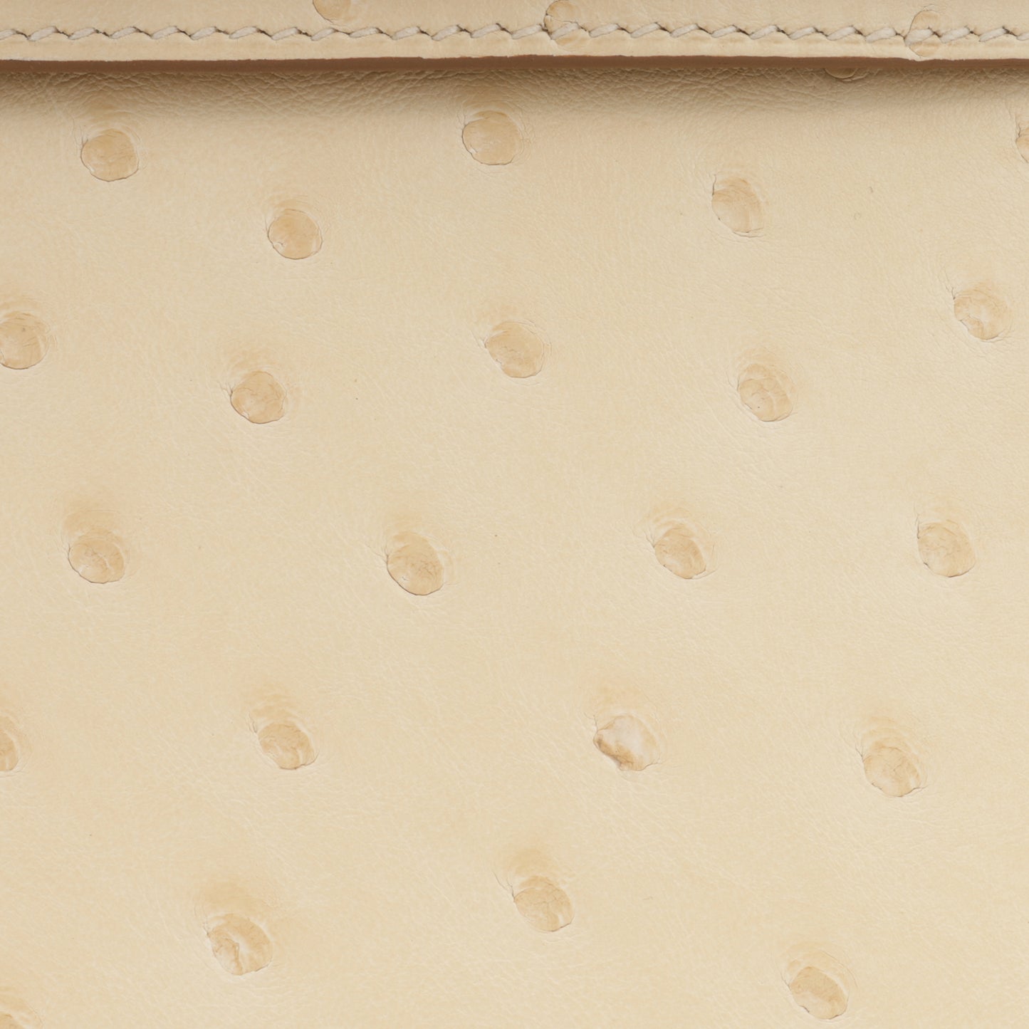 Mini Kelly - Vanille Ostrich | Gold Hardware