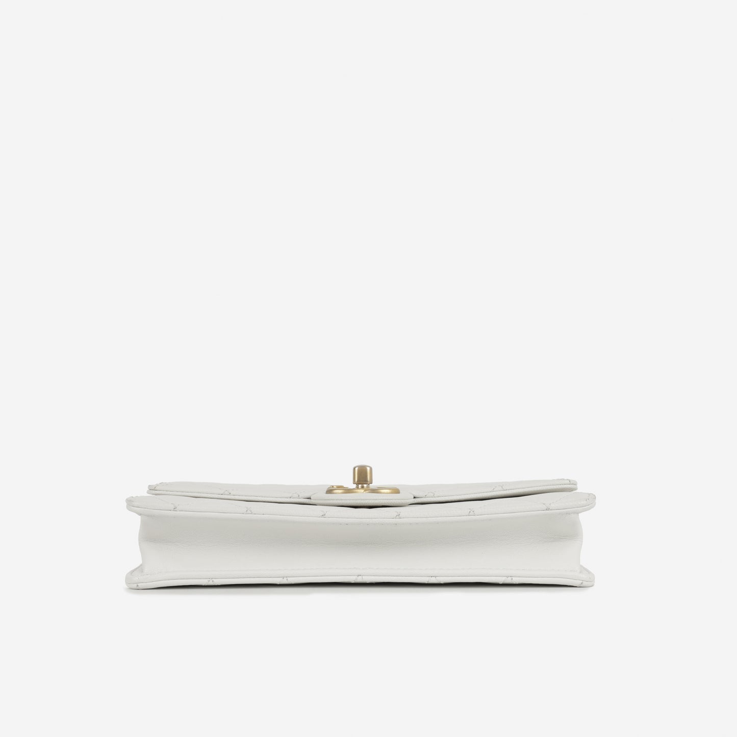 Chanel Medium Pearl Flap - White Calfskin | Gold Hardware