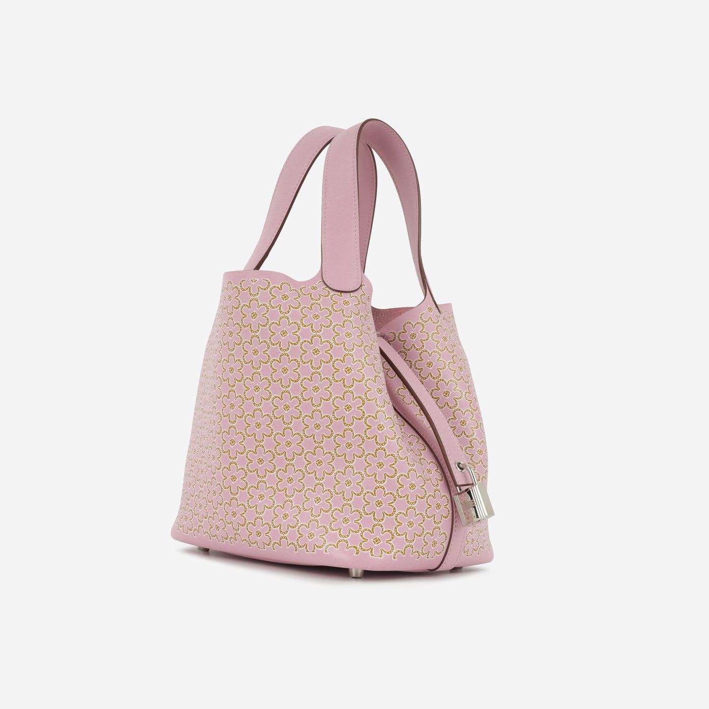 Hermès Picotin 18 "Lucky Daisy" - Mauve Sylvestre / Cuivre / Blanc Swift | Palladium Hardware