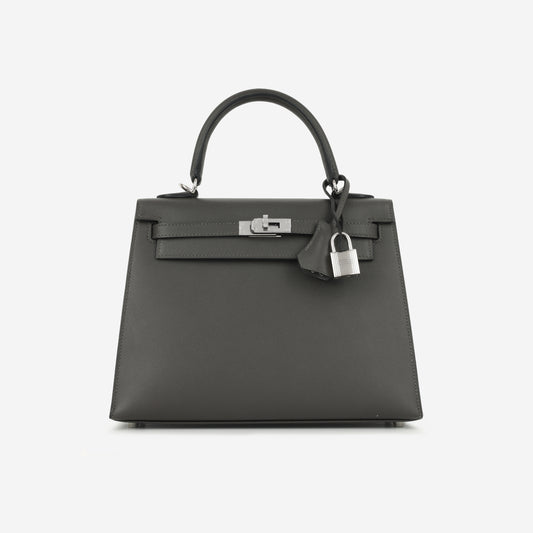 Hermès Kelly 25 - Graphite Madame | Palladium Hardware