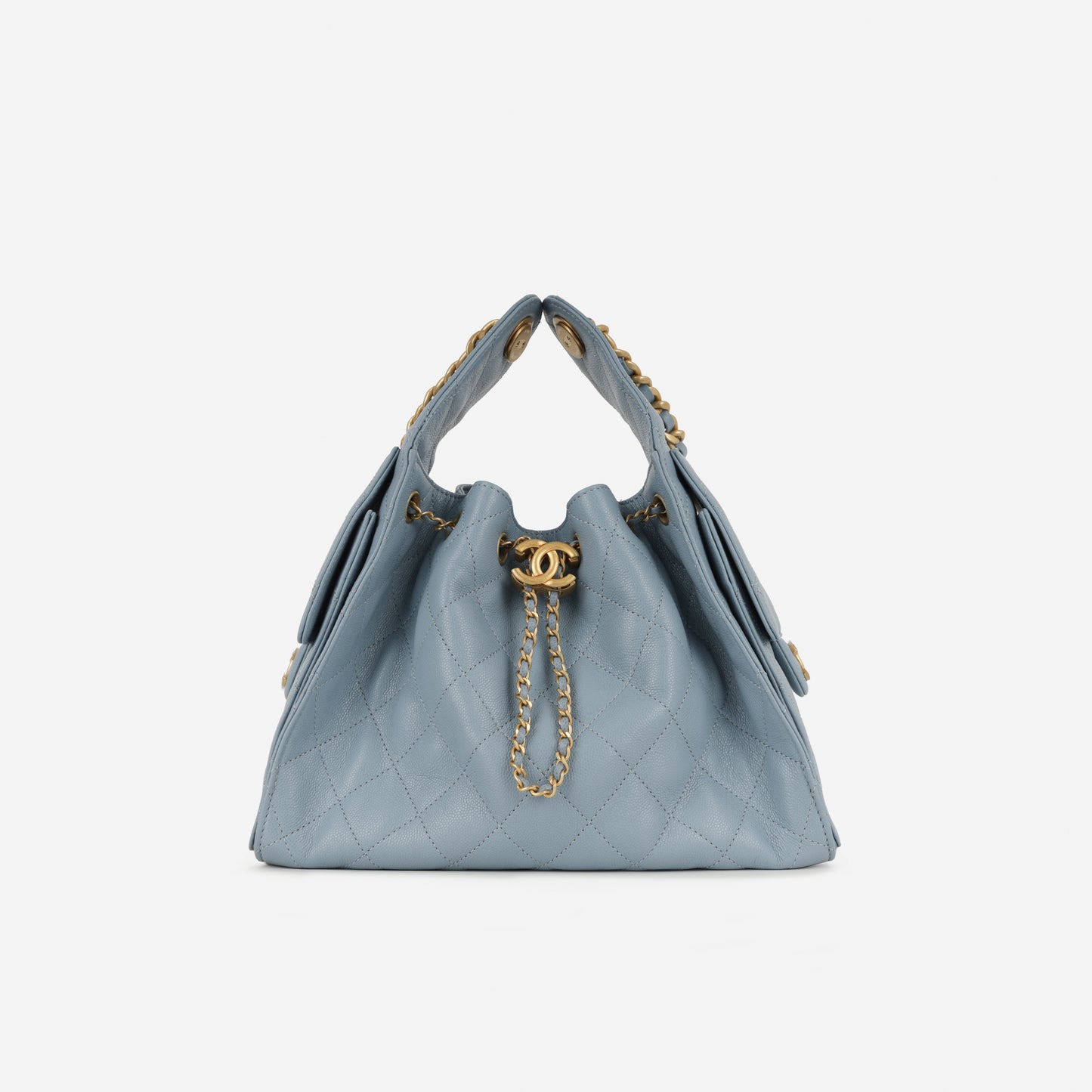 Chanel Small 25 Hobo - Light Blue Caviar | Gold Hardware