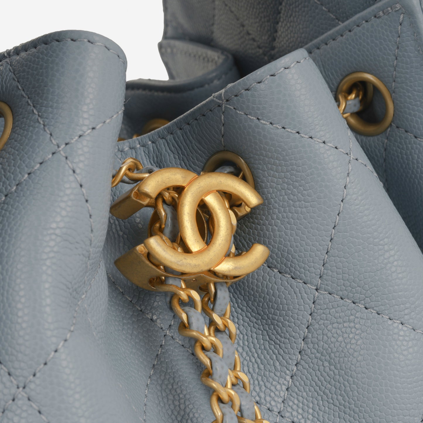 Chanel Small 25 Hobo - Light Blue Caviar | Gold Hardware