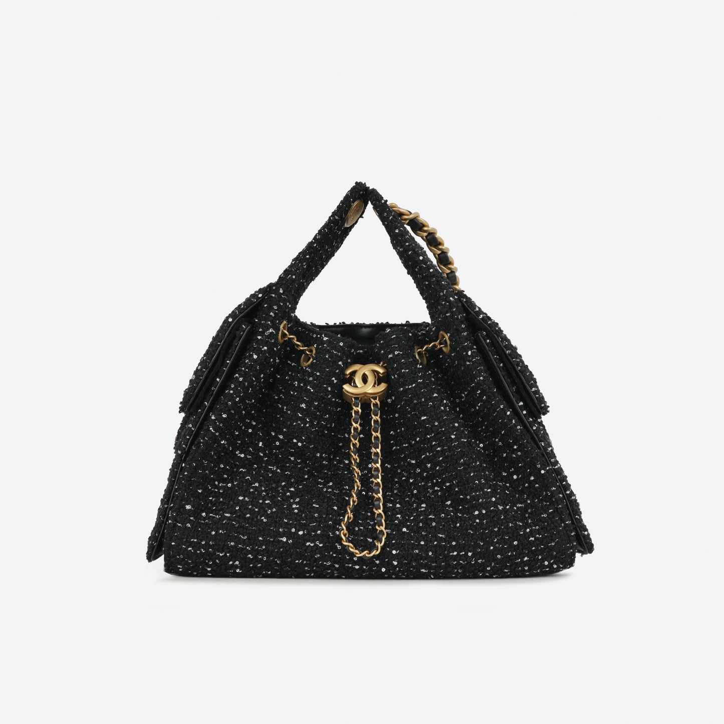 Chanel Small 25 Hobo - Black Tweed | Gold Hardware