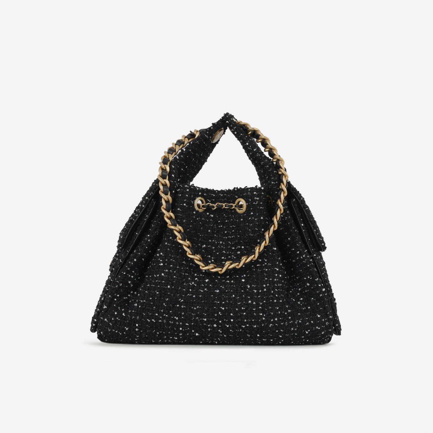Chanel Small 25 Hobo - Black Tweed | Gold Hardware