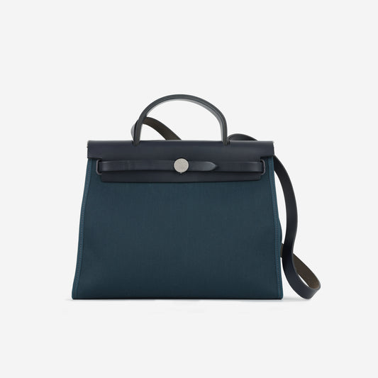 Hermès Herbag 31 - Bleu Ocean Canvas /  Indigo Hunter | Palladium Hardware