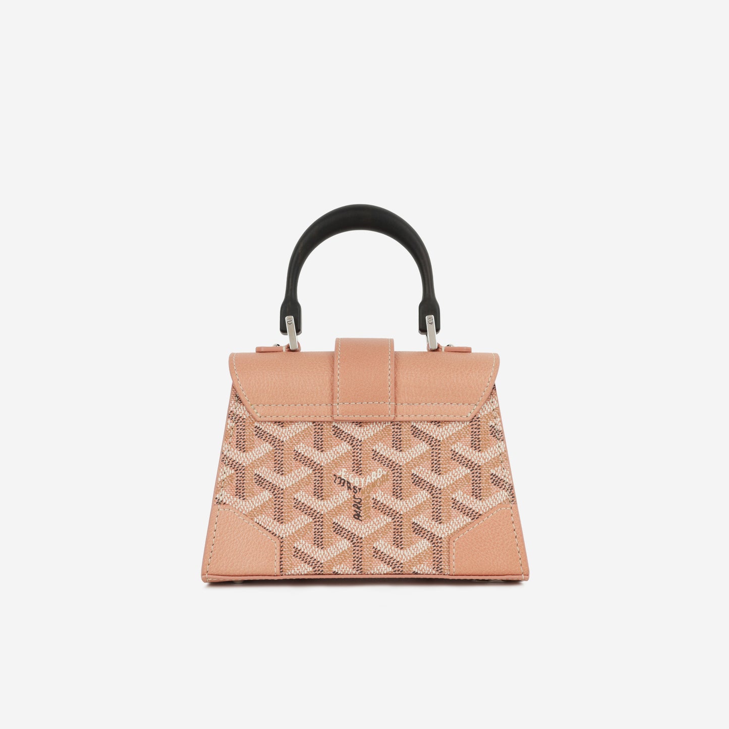 Goyard Nano Saïgon - Pink Metallic Goyardine / Black Wood Trim | Palladium Hardware