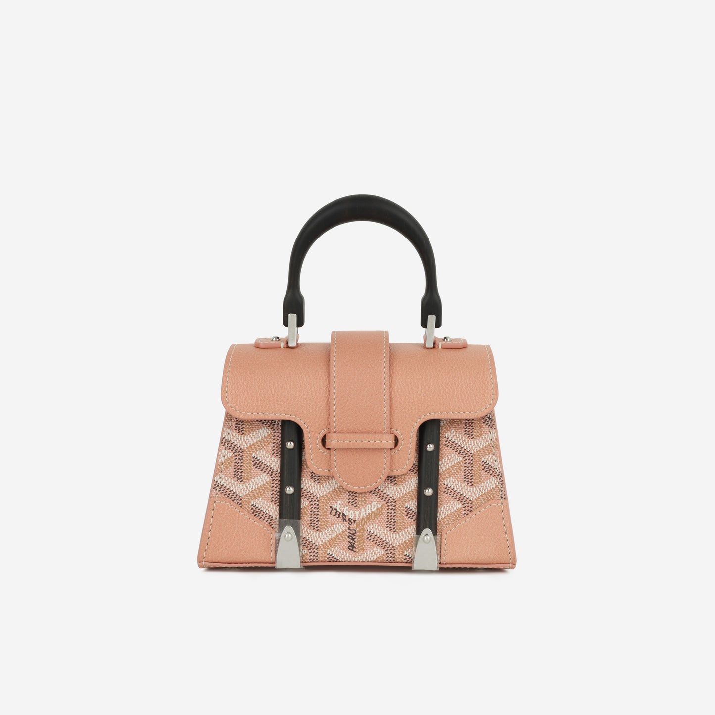 Goyard Nano Saïgon - Pink Metallic Goyardine / Black Wood Trim | Palladium Hardware