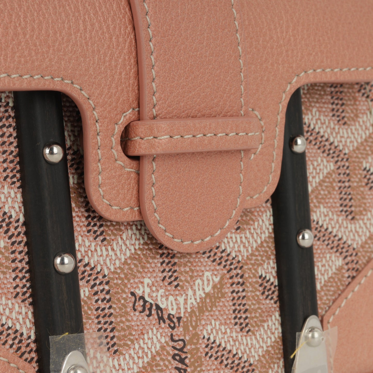 Goyard Nano Saïgon - Pink Metallic Goyardine / Black Wood Trim | Palladium Hardware
