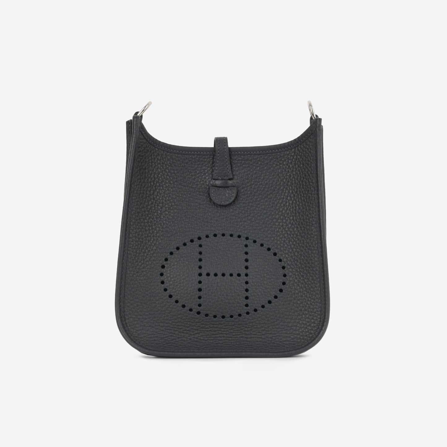 Hermès Evelyne TPM - Caban Clemence / Rose Shocking - Bleu Indigo Strap | Palladium Hardware