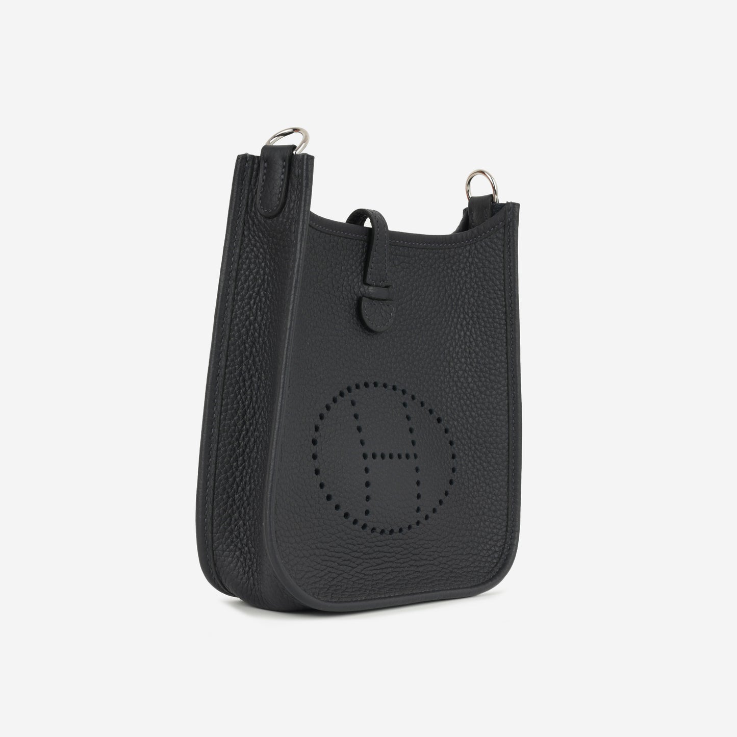 Hermès Evelyne TPM - Caban Clemence / Rose Shocking - Bleu Indigo Strap | Palladium Hardware