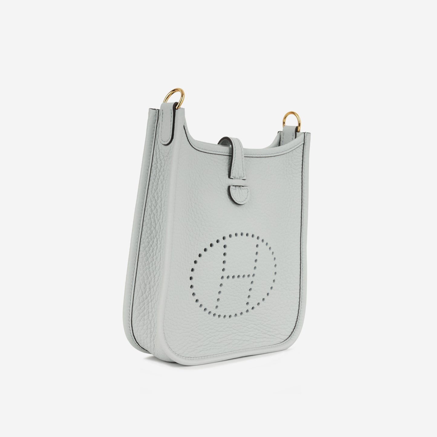 Hermès Evelyne TPM - Blue Pale Clemence / Nata Strap | Gold Hardware