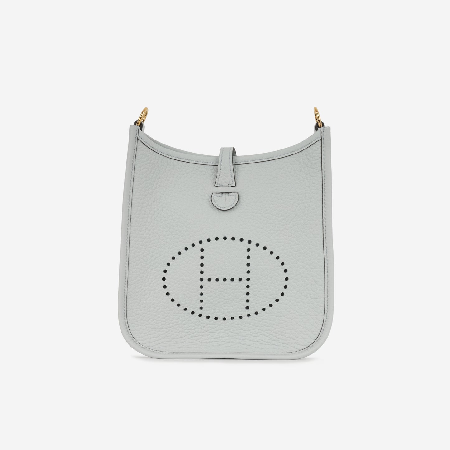 Hermès Evelyne TPM - Blue Pale Clemence / Nata Strap | Gold Hardware