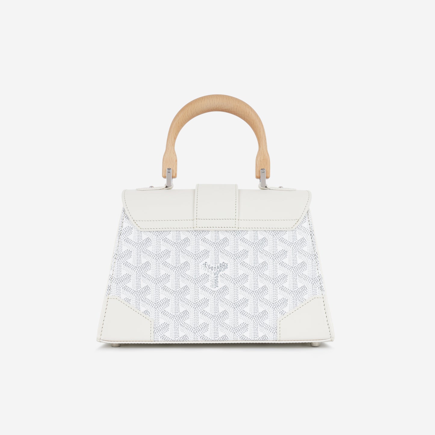 Goyard Saïgon Structuré PM Bag - White Goyardine / Calfskin | Palladium Hardware