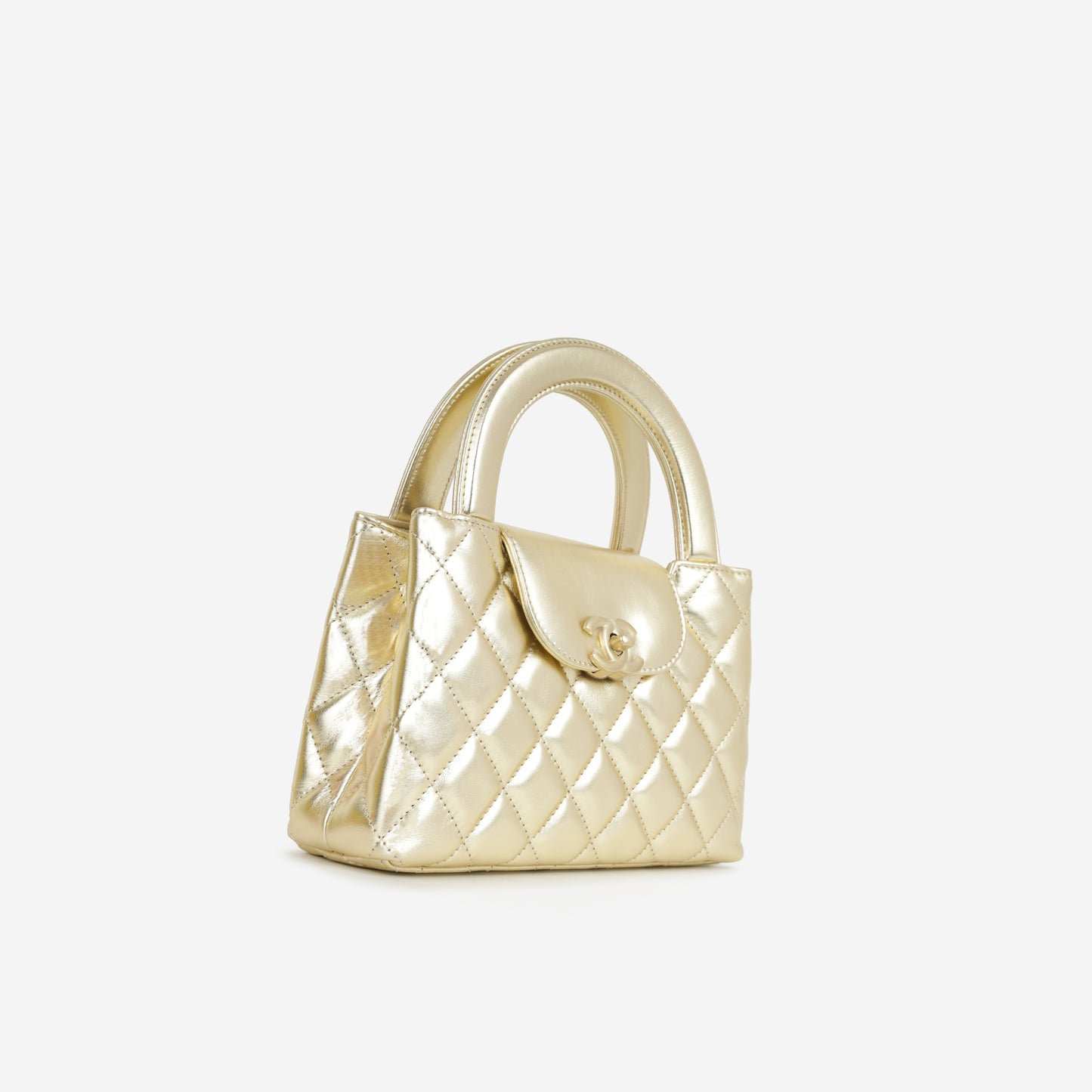 Small Kelly Re-Edition - Champagne Metallic Lambskin | Champagne Gold Hardware