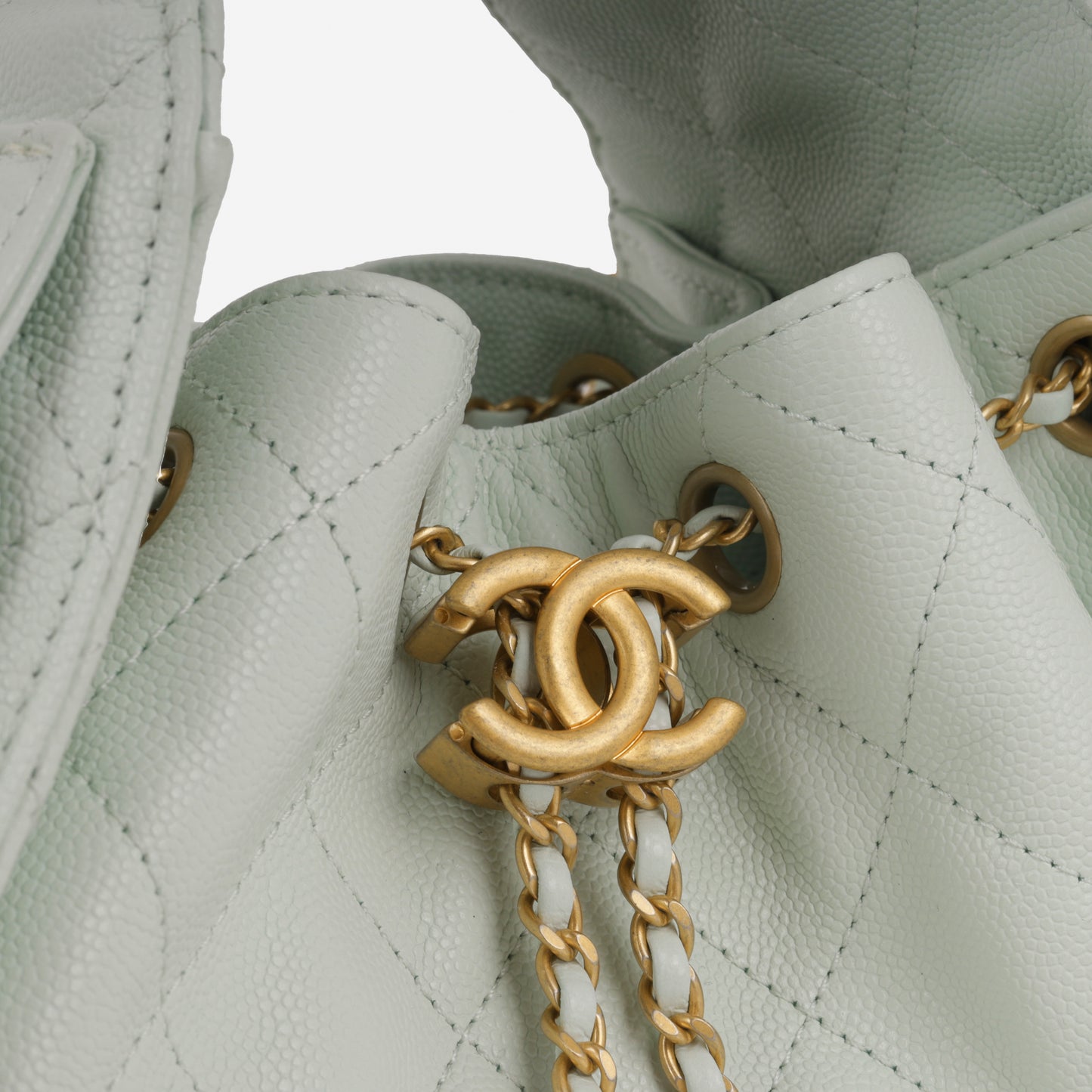 Chanel Small 25 Hobo - Mint Caviar | Gold Hardware