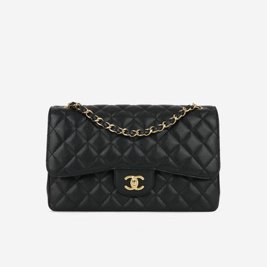 Chanel Classic Jumbo Double Flap - Black Caviar | Gold Hardware