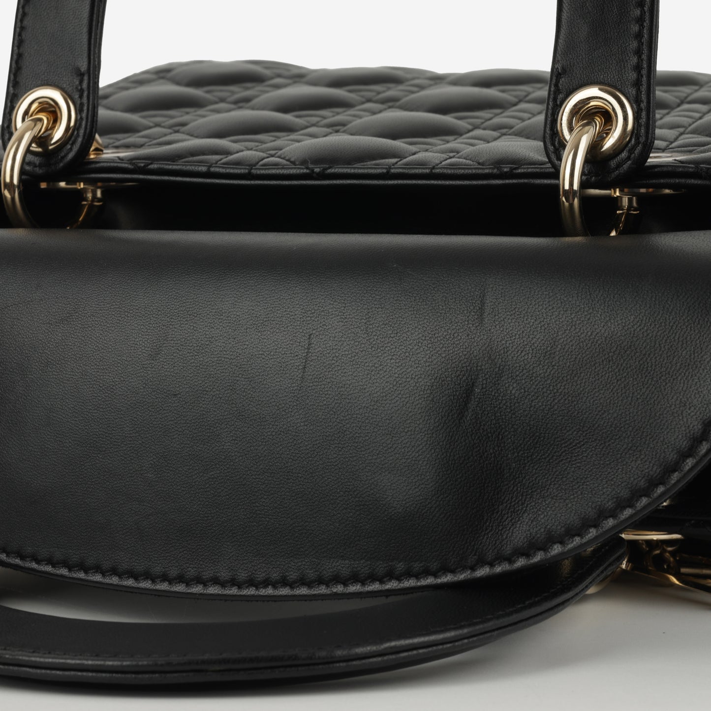 Dior Medium Lady Dior - Black Lambskin | Champagne Gold Hardware