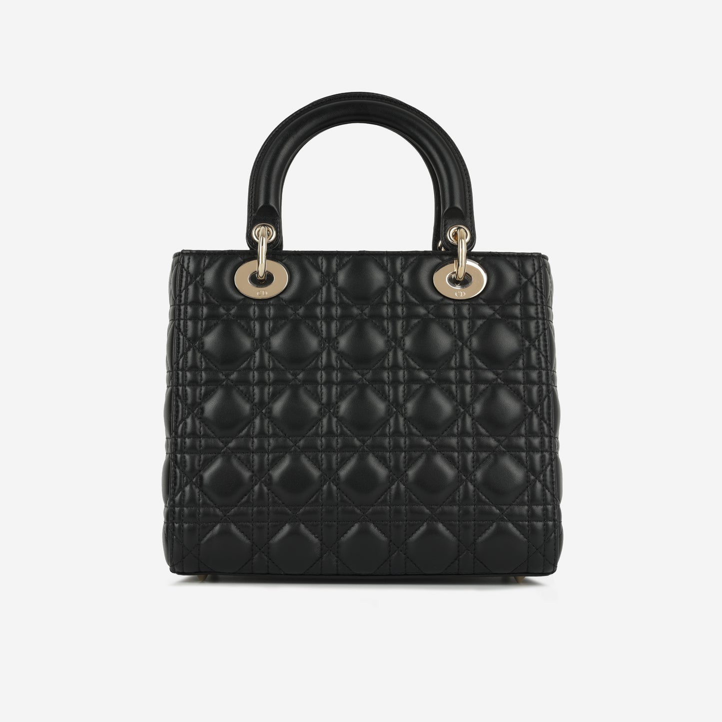 Dior Medium Lady Dior - Black Lambskin | Champagne Gold Hardware