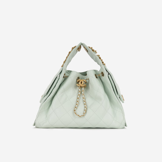 Chanel Small 25 Hobo - Mint Caviar | Gold Hardware