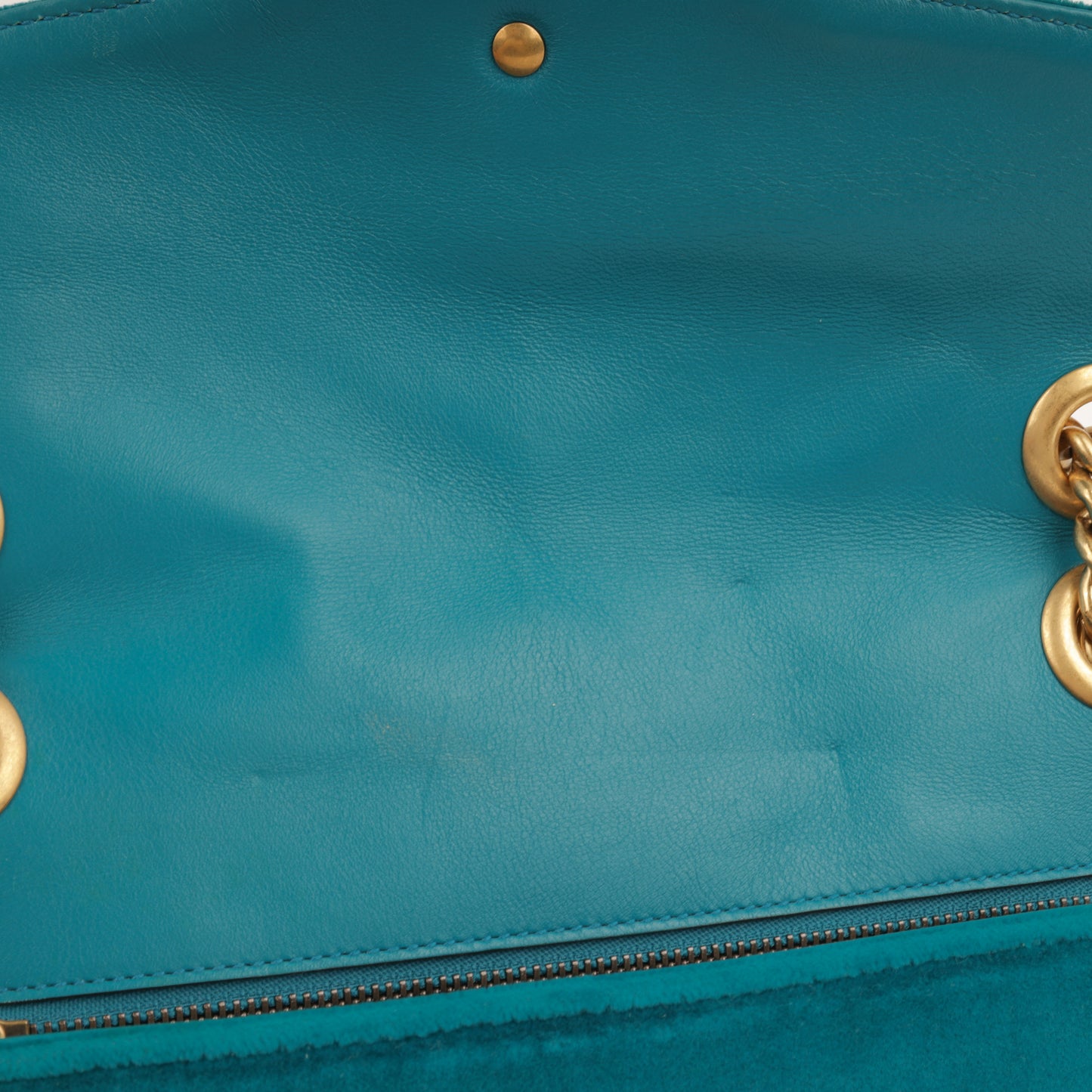 Gucci Marmont Bag Medium - Turquoise Velvet | Gold Hardware