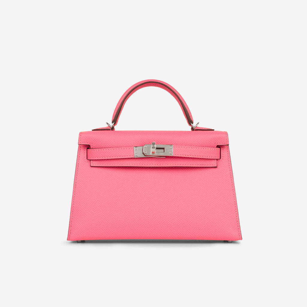 Hermès - Mini Kelly - Rose Azalee Epsom PHW - 2024 - Brand New | Bagista