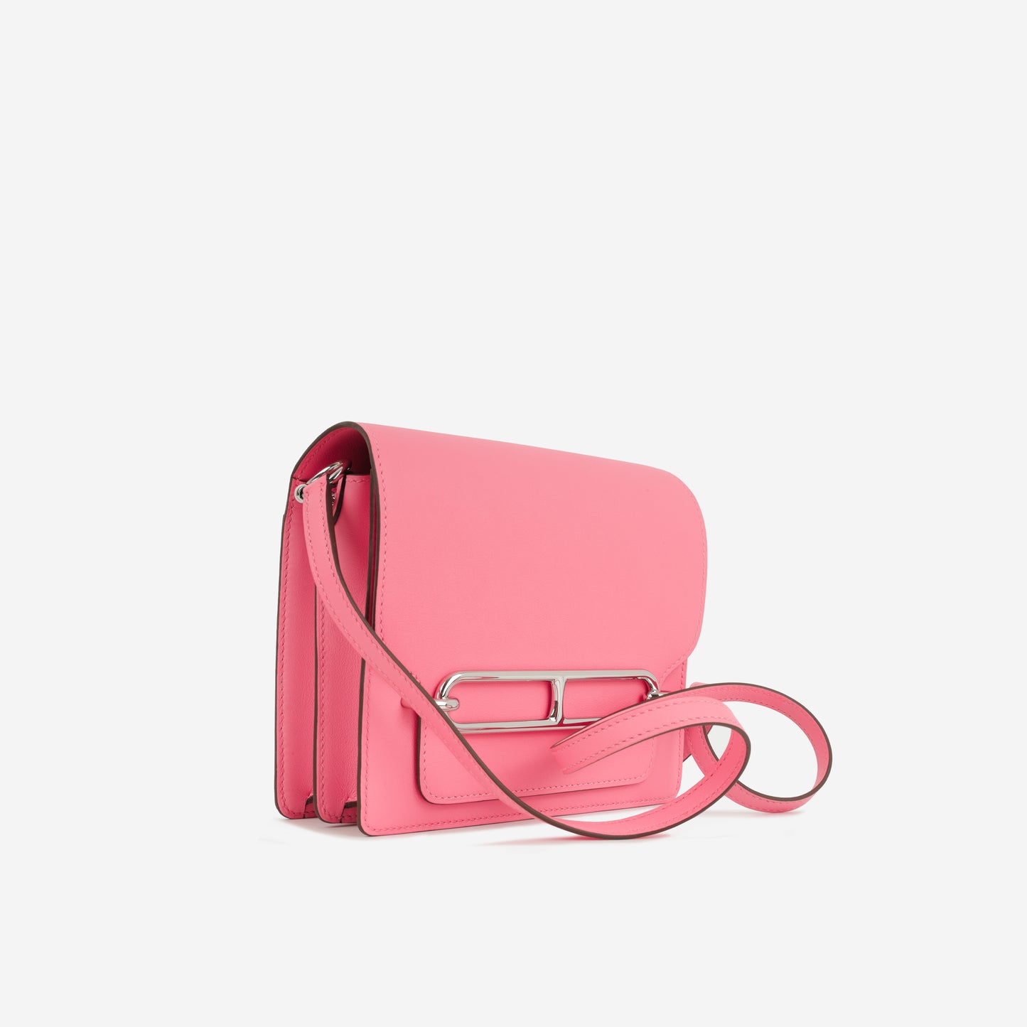 Hermès Mini Roulis - Rose Azalee Swift | Palladium Hardware