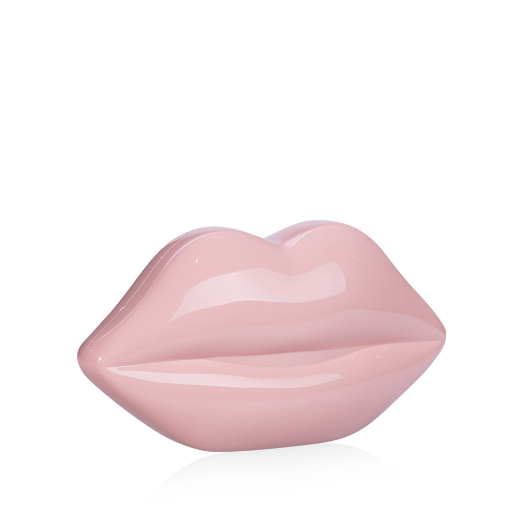 Dusky Pink Perspex Lips Clutch