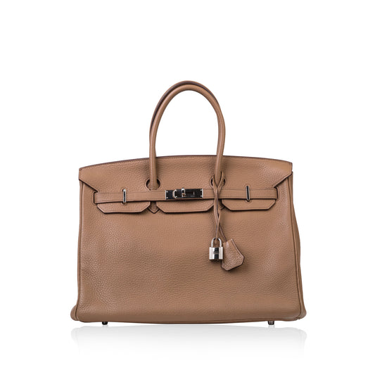 Birkin 35 - Natural Clemence Leather