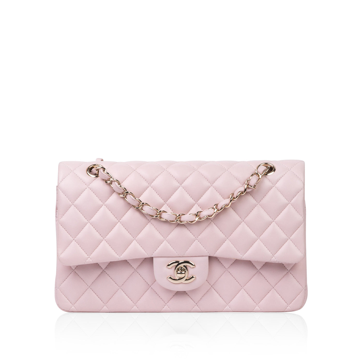 Chanel Peach Quilted Caviar Jumbo Classic Double Flap - modaselle
