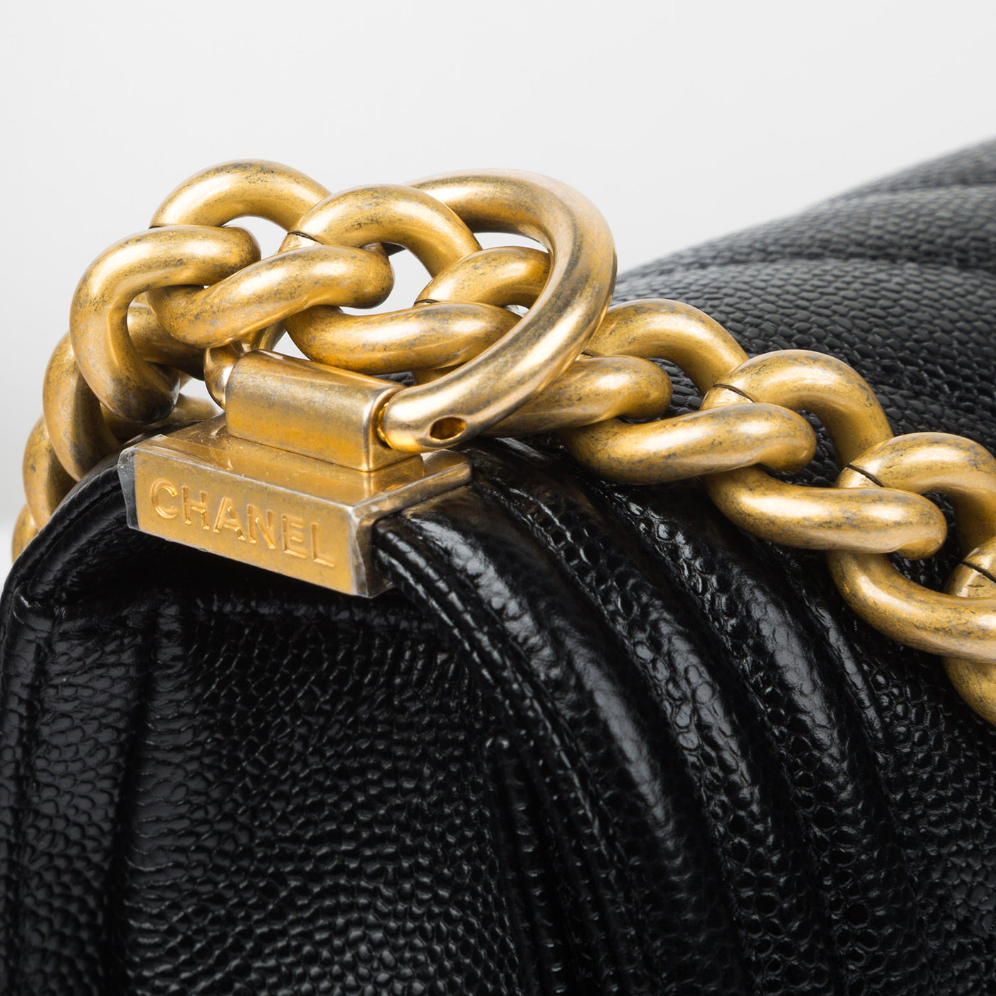 Chevron Chanel Boy Black Gold Hardware Chanel Small Boy Bag Black