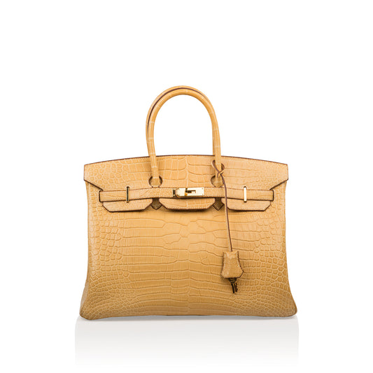 Birkin 35 - Mais - Matte Porous Crocodile