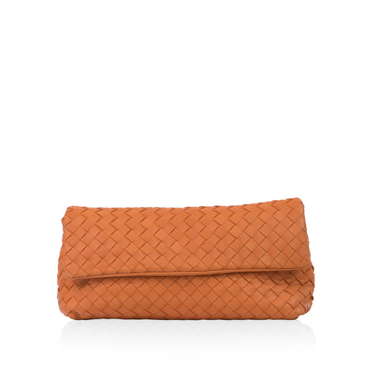 Intrecciato leather pouch