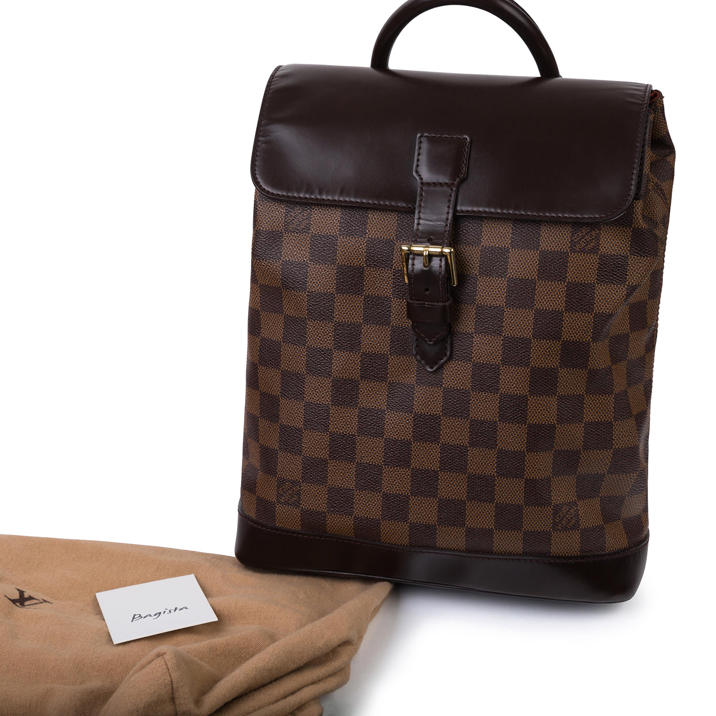 LOUIS VUITTON Damier Ebene SOHO Backpack Bag