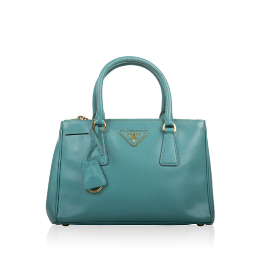 Turquoise Saffiano Small