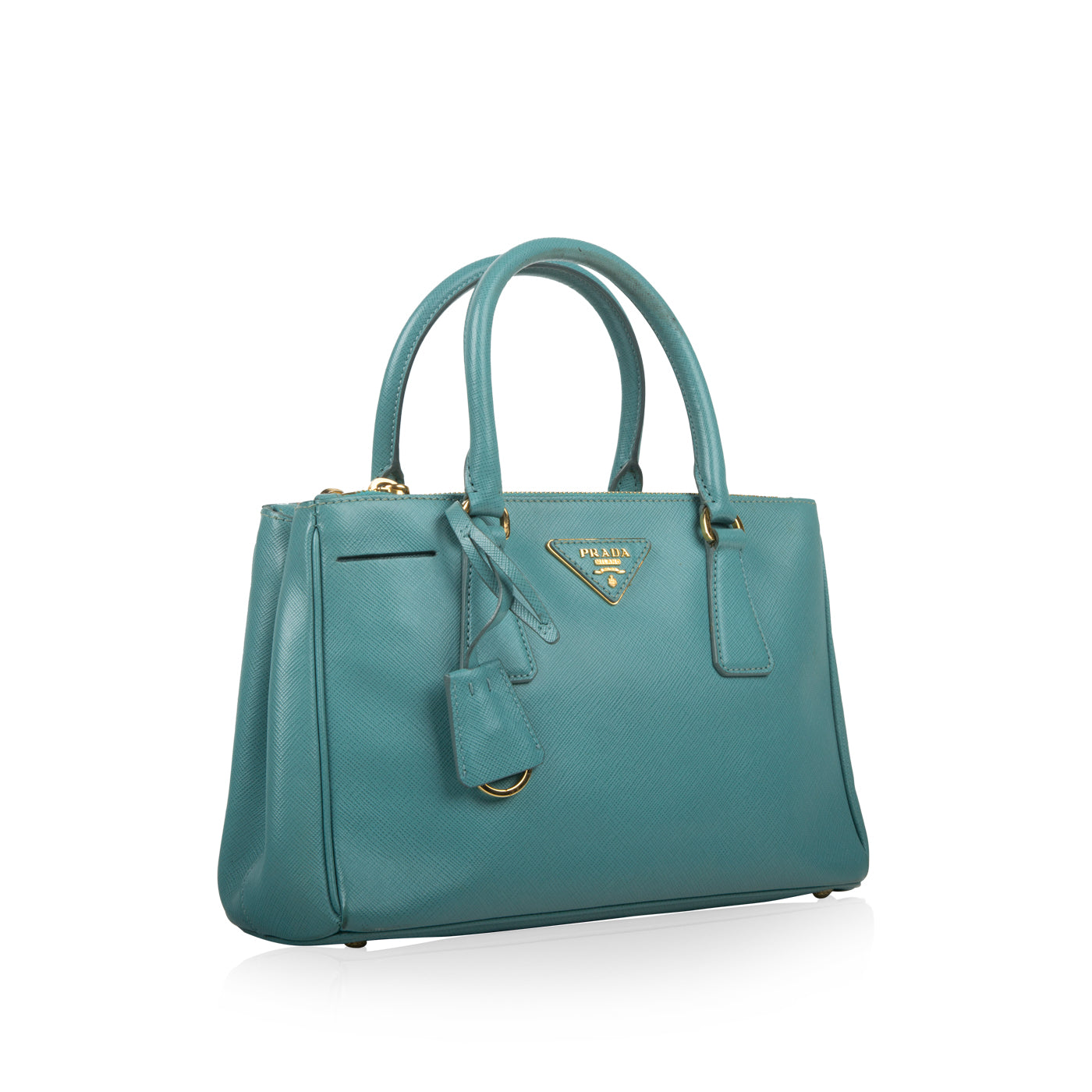 Turquoise Saffiano Small