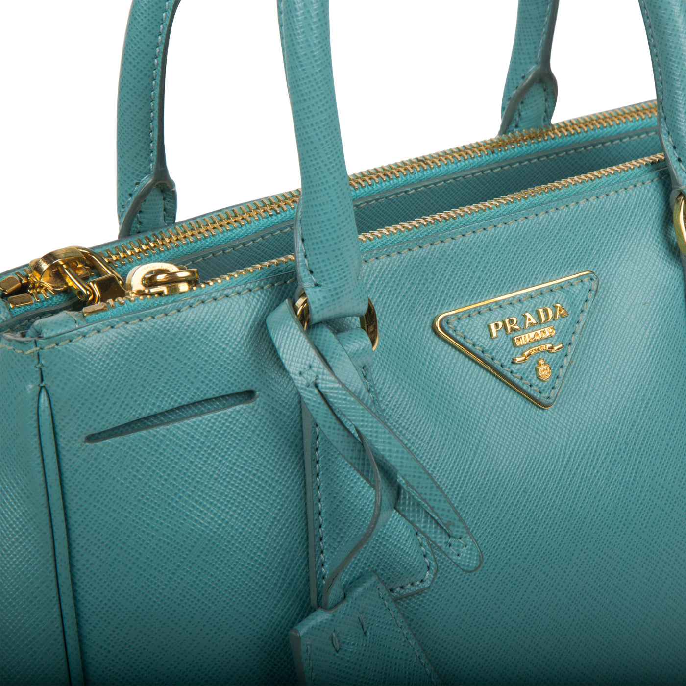 Turquoise Saffiano Small