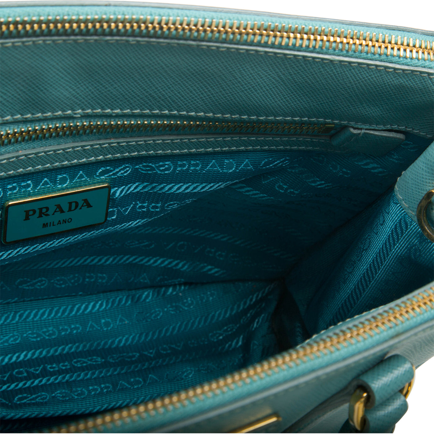 Turquoise Saffiano Small