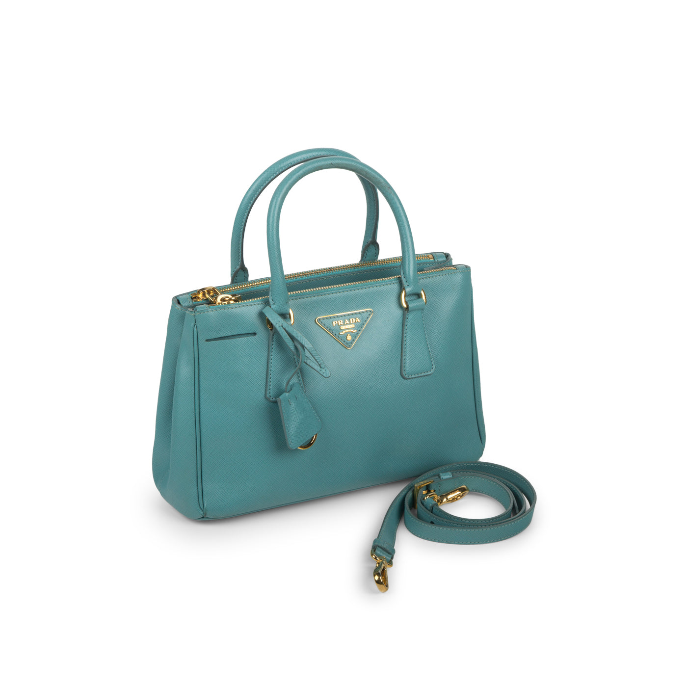 Turquoise Saffiano Small